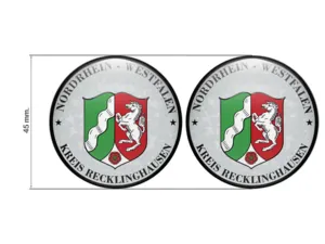 Aufkleber TUV Kreis Recklinghausen Nummernschild plakette